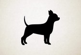 Chihuahua - Silhouette hond - XS - 25x27cm - Zwart - wanddecoratie