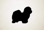 Coton De Tulear - Silhouette hond - M - 60x72cm - Zwart - wanddecoratie