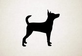 Toy Fox Terrier - Silhouette hond - M - 60x60cm - Zwart - wanddecoratie