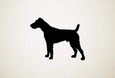 Fox Terrier - Silhouette hond - M - 60x76cm - Zwart - wanddecoratie