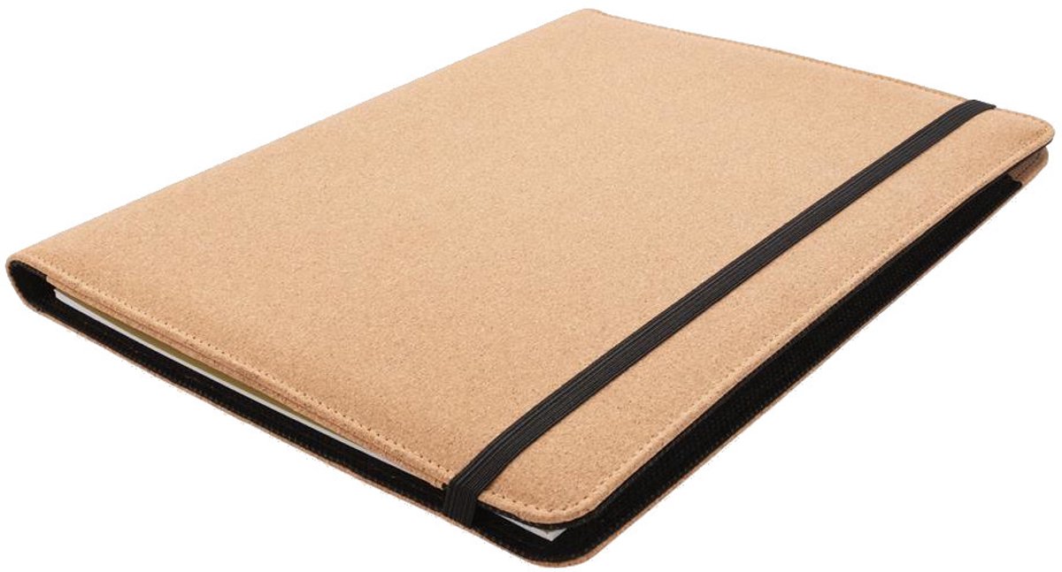 Xd Collection Kantoormap Met Pen Luxe A4 Kurk Naturel/zwart