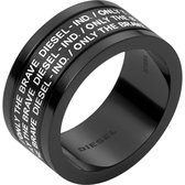 Diesel heren edelstaal Ring  heren 66 Zwart 32016923