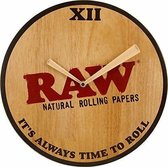 Raw wooden wall clock
