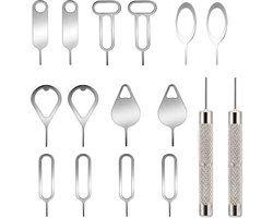 MMOBIEL 16 Stuk SIM-kaart Pin verwijderaar Tool geschikt voor alle Smartphones / Tablets