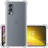 Hoes Geschikt voor OnePlus Nord 2 Hoesje Siliconen Cover Shock Proof Back Case Shockproof Hoes - Transparant