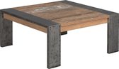 Salontafel | novara | gerecycled teakhout | bruin | 100 x 100 x 45(h) cm