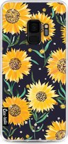 Casetastic Samsung Galaxy S9 Hoesje - Softcover Hoesje met Design - Sunflowers Print