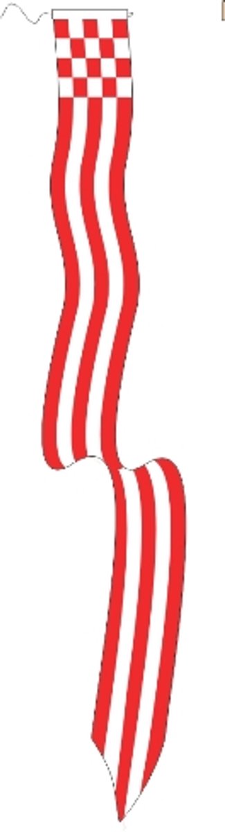 Wimpel Noord-Brabant 25x300cm met koord en lus