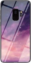 Voor Samsung Galaxy S9 Sterrenhemel Geschilderd Gehard Glas TPU Schokbestendig Beschermhoes (Dream Sky)