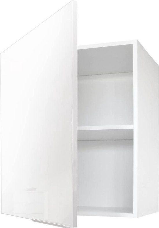Armoire de cuisine - Armoire de cuisine Zinaps, avec 1 x porte, blanc  brillant, 60 x... | bol