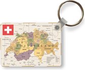 Sleutelhanger - Kaart van Zwitserland - Uitdeelcadeautjes - Plastic