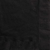 servetten zwart 17 x 17 cm 20 stuks