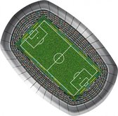panneaux stade de football 23 cm karton gris/vert 8 pièces