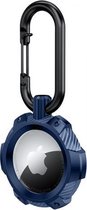 Armor Airtag-Sleutelhanger - Silicone - Apple Airtag Hoesje - Blauw