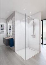 SAINT-GOBAIN Doucheschermkit BALEARES helder -Tijdloos 8 mm gehard glas - L.100 cm x H.198 cm - Chroom-look profiel