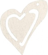houten harten 2,5 x 2,2 cm cr√®me 20 stuks