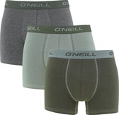 O'Neill boxers 3P plain combi grijs & groen - M