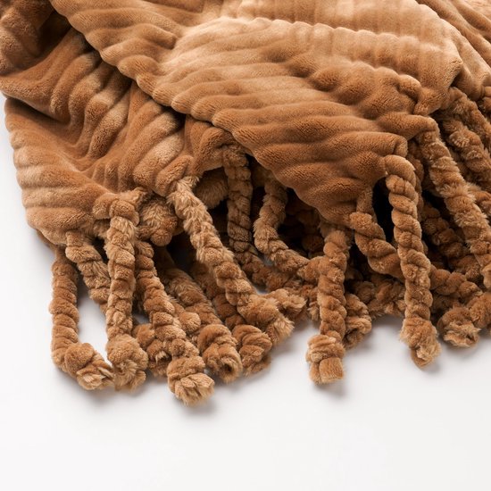 Dutch Decor - ZIGGY - Plaid van fleece 140x180 cm - Tobacco Brown - bruin