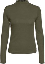 Vero Moda T-shirt Vmvio L/s High Neck Blouse Noos 10259206 Ivy Green Dames Maat - S