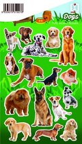 stickervel Dogs junior 19 x 11 cm PVC bruin/zwart