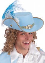 venetiaanse hoed vilt blauw one-size