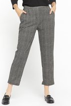LOLALIZA Klassieke tweed broek - Zwart - Maat 46