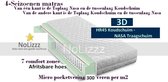 Aloe Vera - Tweepersoons Matras 3D -POCKET Koudschuim/Traagschuim 7 ZONE 25 CM - Gemiddeld ligcomfort - 140x200/25