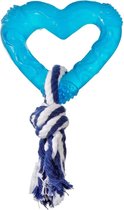 Flamingo Tpr Hart Met Touw - 14,5 X 8 X 3Cm