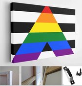 Sexual identity pride flags set, LGBT symbols. Flag gender sexe gay, transgender, bisexual, lesbian and others - Modern Art Canvas - Horizontal - 1681461886 - 50*40 Horizontal