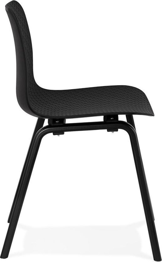 Natura Consumeren Gepolijst Alterego Design stoel 'PACIFIK' zwart met zwarte houten poten | bol.com
