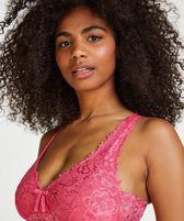 Hunkemöller Dames Nachtmode Slipdress Nora Lace  - Roze - maat XL