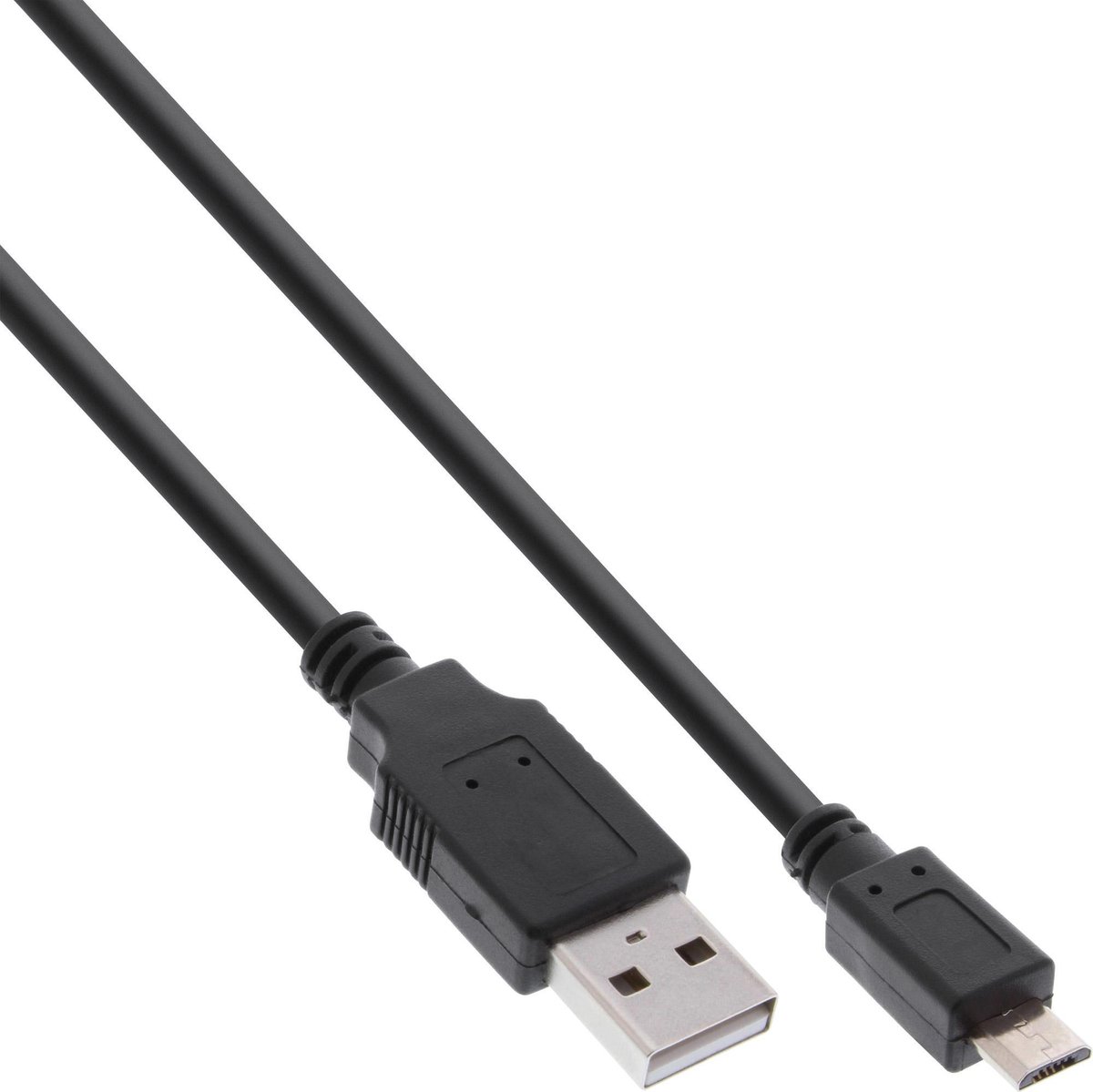 USB Micro B naar USB-A snellaadkabel - USB2.0 - tot 3A / zwart - 2 meter