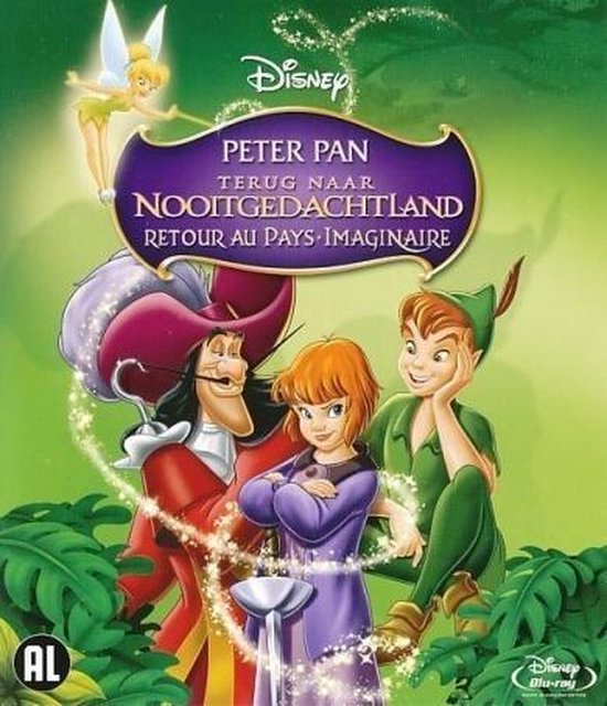 Cover van de film 'Peter Pan Terug naar Nooitgedachtland'