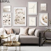 Bloemen Landschap Print Poster Wall Art Kunst Canvas Printing Op Papier Living Decoratie 30X40cm Multi-color