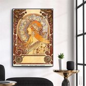 Alphonse Mucha Vintage Illustratie Print Poster Wall Art Kunst Canvas Printing Op Papier Living Decoratie 50x70cm Multi-color