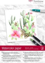 Aquarelpapier - Wit - Gladde Structuur - A6 - 300 grams - Tombow