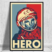 Yuri Gagarin Ruimte Held Print Poster Wall Art Kunst Canvas Printing Op Papier Living Decoratie  CD526