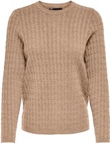 Only Trui Onlkatia L/s Cable Pullover Cc Knt 15231264 Toasted Coconut/w Melange Dames Maat - XS