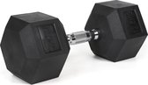 2x #DoYourFitness Dumbbell hexa / zeshoekige gewichten van 100% ijzer met rubberen omhulsel - 12,5 kg