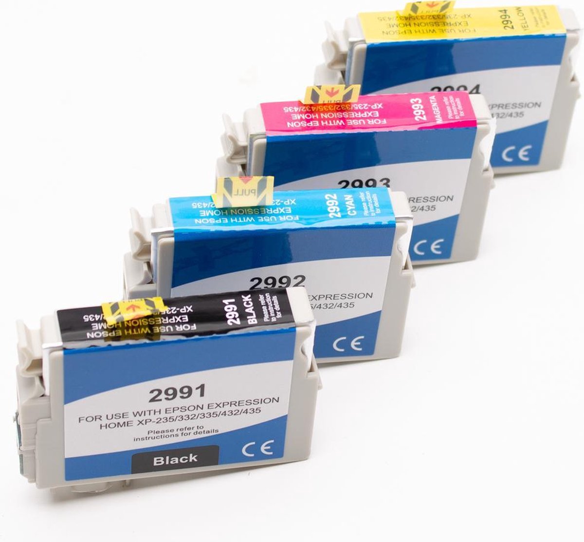 ABC huismerk Set 4x inkt cartridge geschikt voor Epson 29XL XP235 XP245 XP247 XP332 XP335 XP342 XP345 XP432 XP435 XP442 XP445 XP255 XP352 XP355 XP455