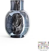 Design vaas Palermo medium - Fidrio NERO - glas, mondgeblazen bloemenvaas - diameter 9 cm hoogte 25 cm
