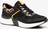 Blue Box dames dad sneakers met luipaardprint - Zwart - Maat 41