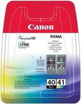 Originele inkt cartridge Canon PG40 CL41 Tricolor Zwart (2 uds)