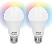 Alecto SMART-BULB10 DUO - Smart wifi LED lamp, 2 pack, wit