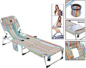 Strandstoel Aluminium Strepen (185 x 57 x 26 cm)