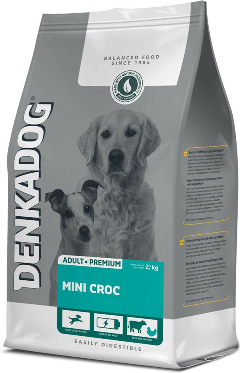 Denkadog Denkadog Hondenvoer Mini Croc - 4 x 2,5 kg - Voordeelverpakking