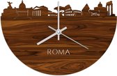 Skyline Klok Rome Palissander hout - Ø 40 cm - Woondecoratie - Wand decoratie woonkamer - WoodWideCities