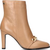 Notre-V 27439 Enkellaarsjes - Enkelboots met rits - Dames - Camel - Maat 41