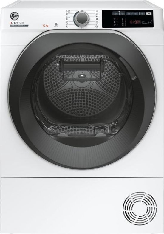 Hoover H-DRY 500 ND C10TSBE-S | 10 kg | Wi-Fi | Bluetooth| hOn App| Digitaldisplay, 16 Progr | Glazen XL deur| Kort prog. 30min | Woolmark