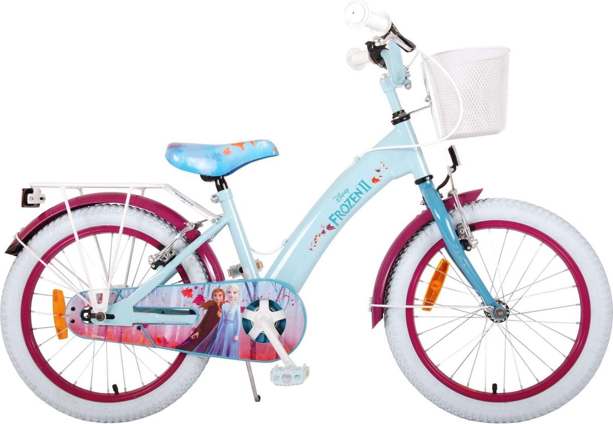 Vélo enfant Disney La reine des neiges 2 - fille - 12 po - bleu/mauve -  assemblé à 95%